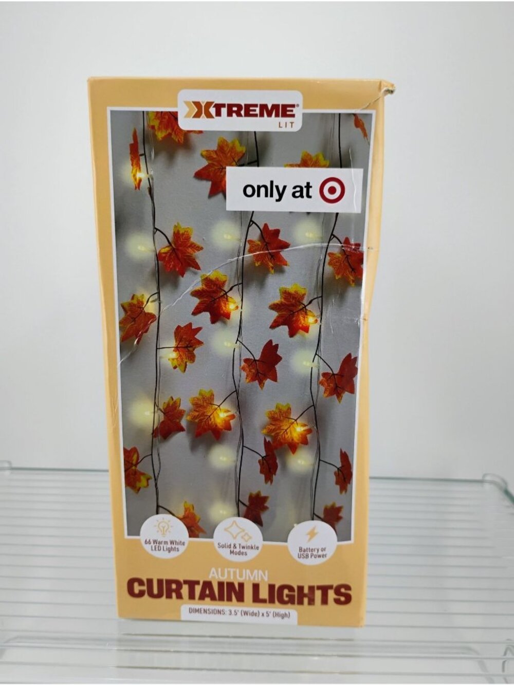 Autumn Leaves Curtain Lights By Xtreme Lit Warm LED